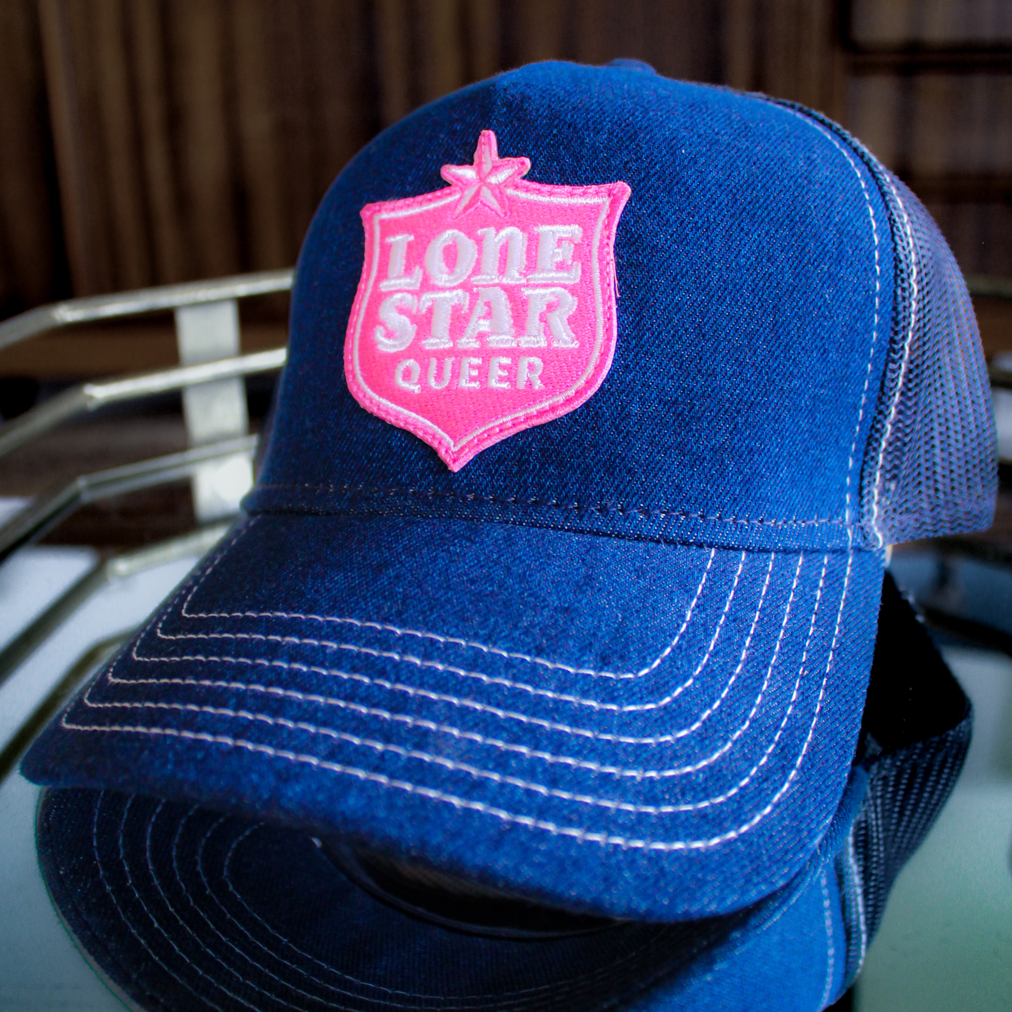 Classic Pink Shield Trucker Cap
