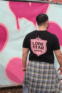 Lonestar Queer Shield Pink on Black